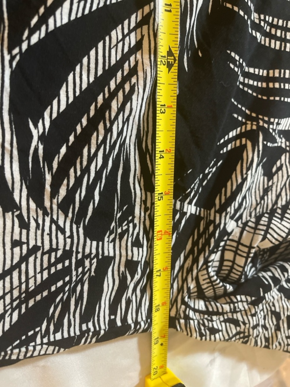 Black & White Palm-Print Mini Dress with Tie Front - Picture 14 of 16